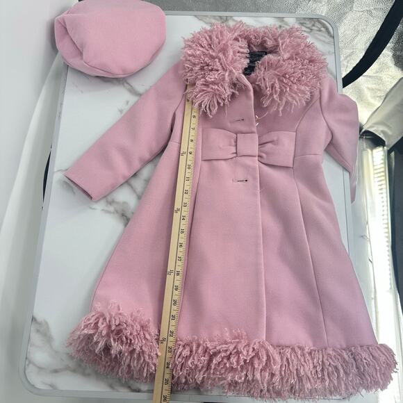 Vintage Rothschild Girls 3T Pink Dress Coat & Beret Pink Coquette Lady Princess - Picture 10 of 12